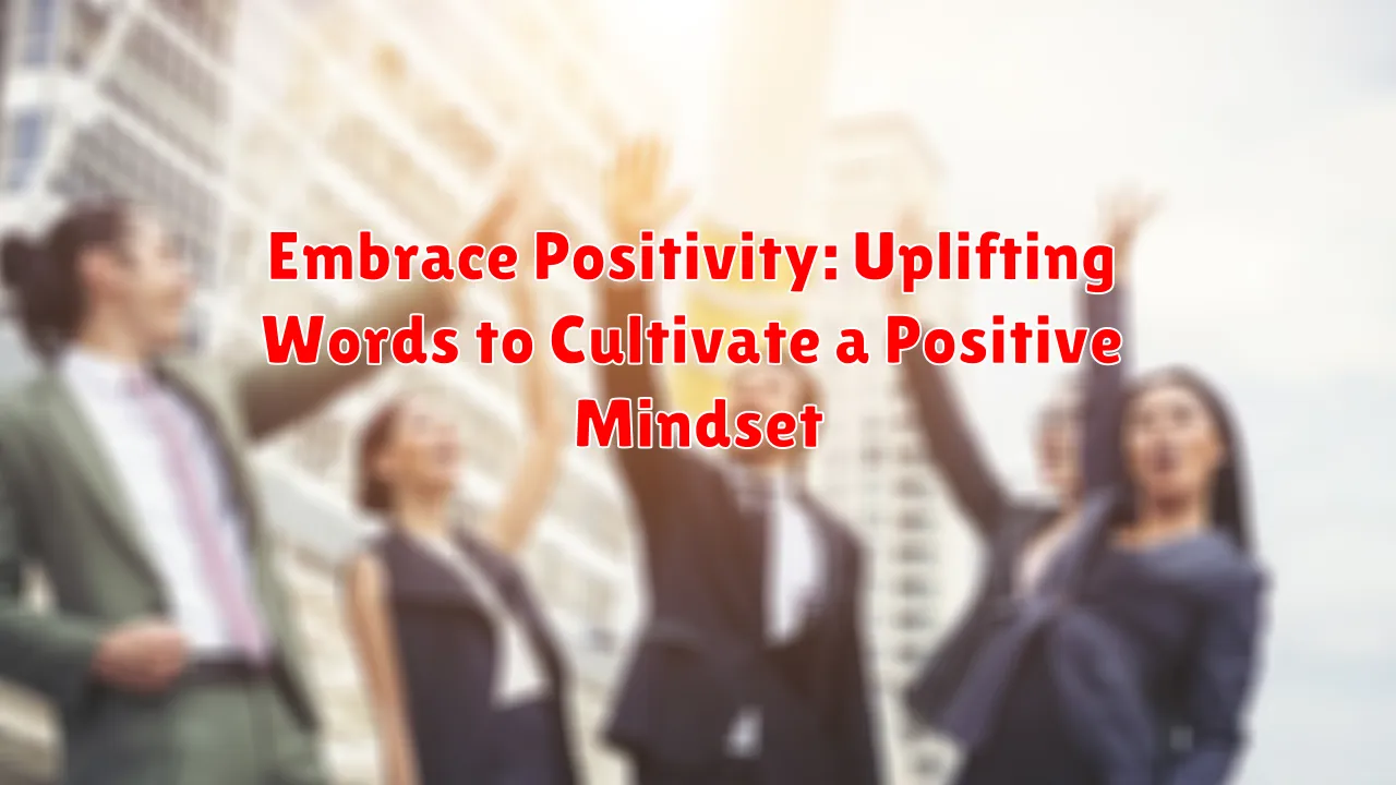 Embrace Positivity: Uplifting Words to Cultivate a Positive Mindset