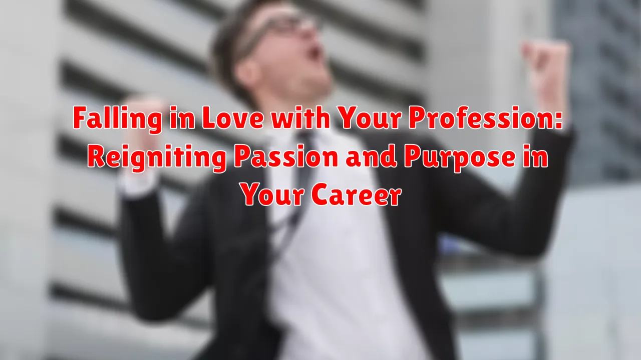 Falling in Love with Your Profession: Reigniting Passion and Purpose in Your Career