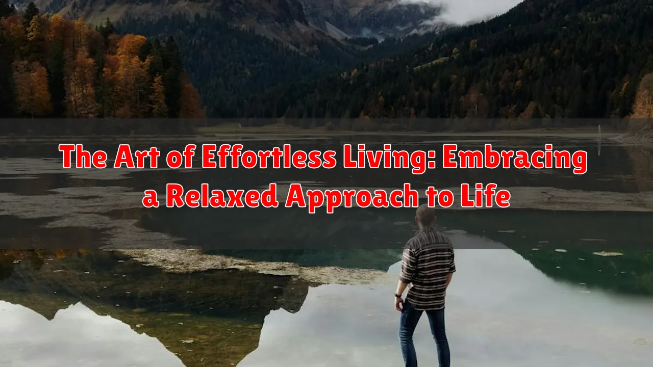 The Art of Effortless Living: Embracing a Relaxed Approach to Life